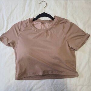 Beige Baby Tee Brami Crop Top